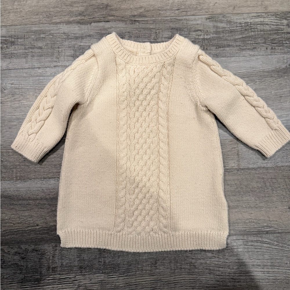 GAP Kids Cream Cable Knit Dress